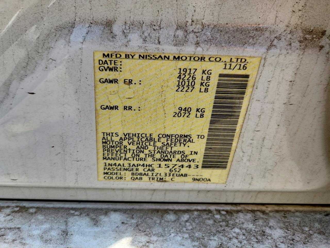 Nissan Altima 2.5 Sv