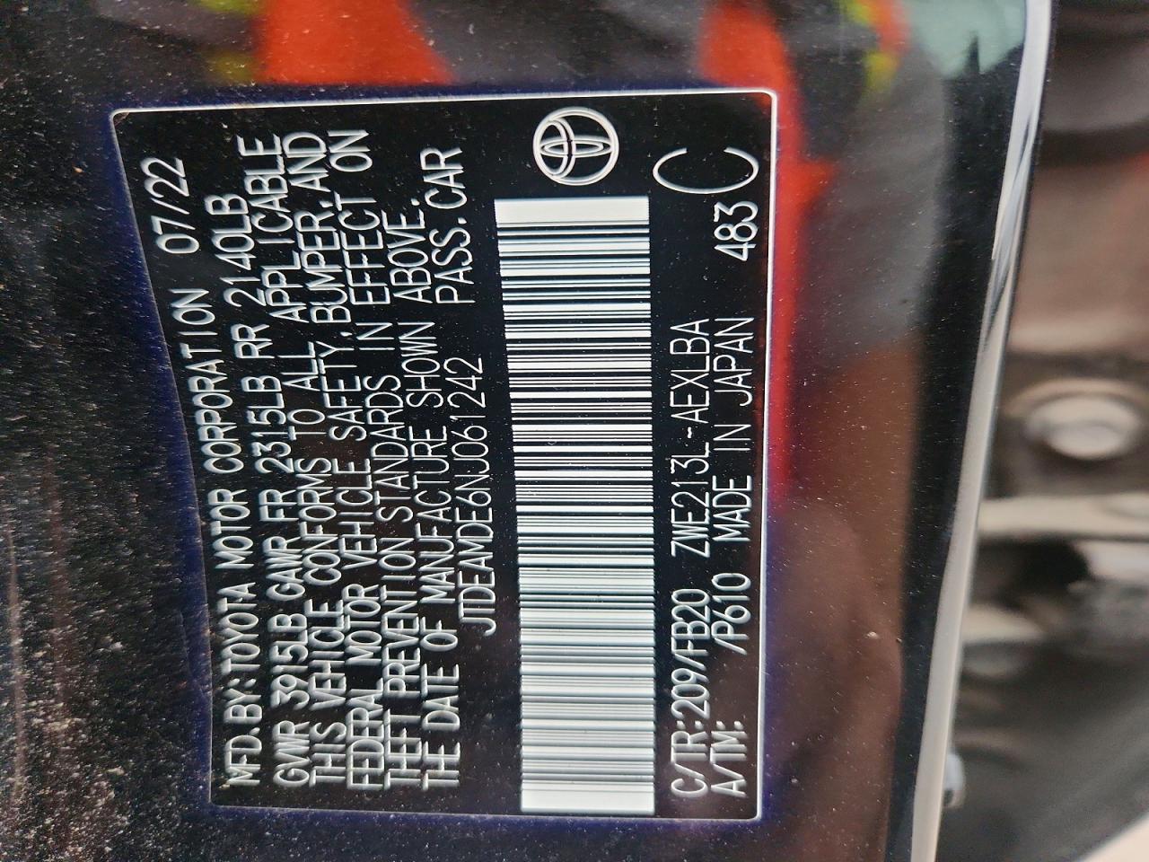 Toyota Corolla Le