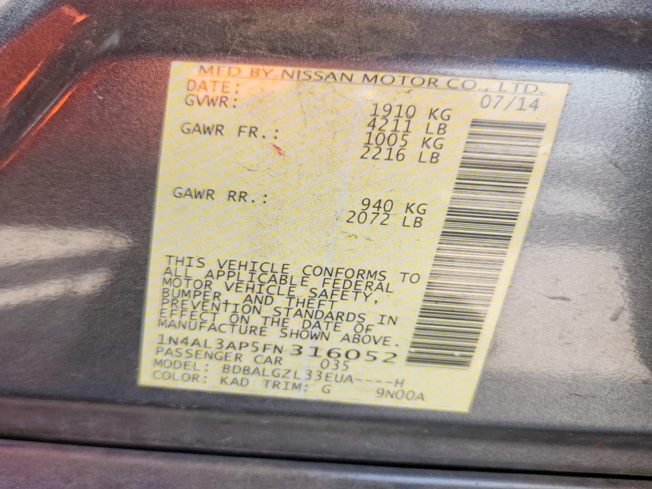 Nissan Altima 2.5 S