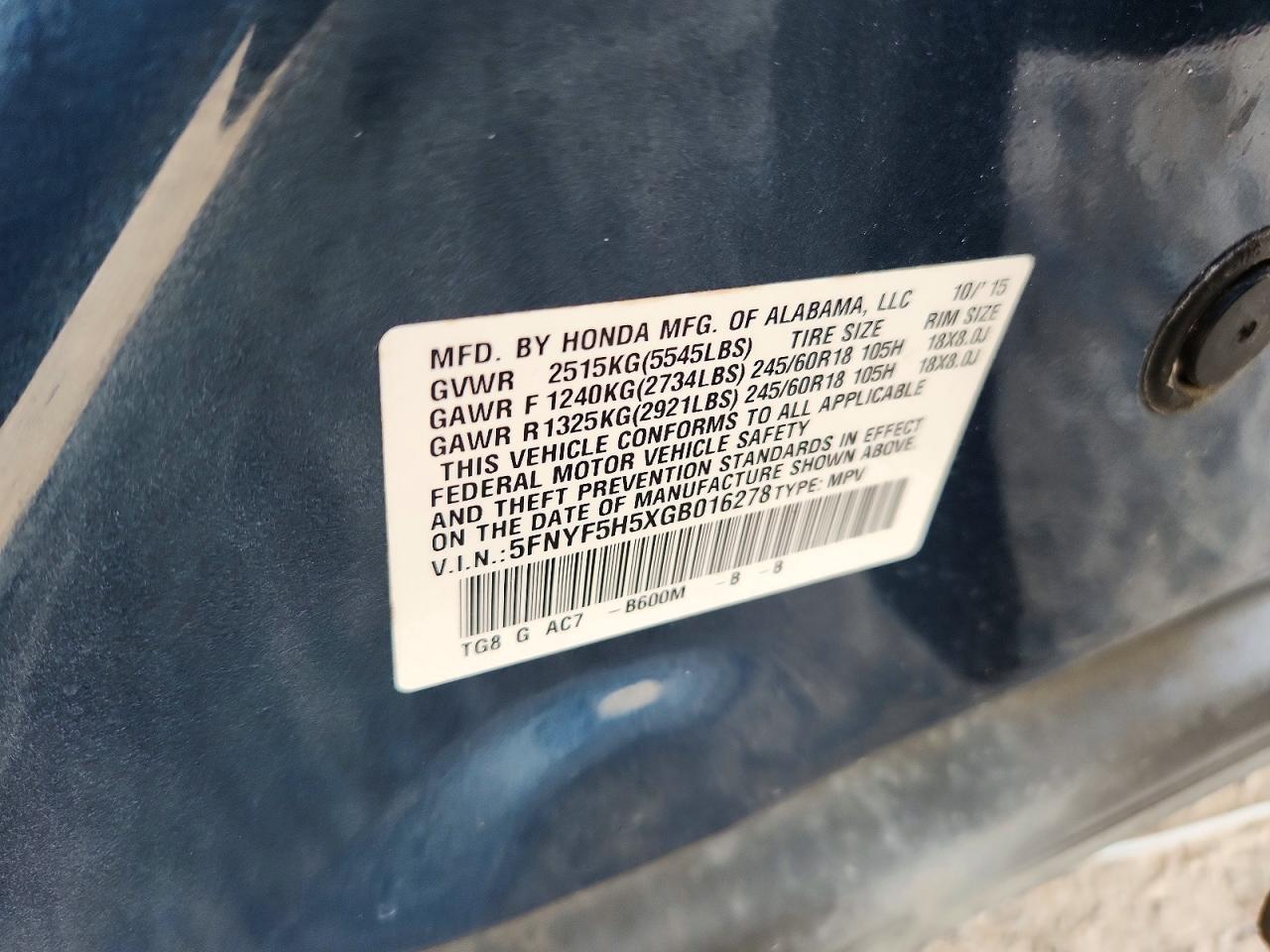 Honda Pilot Exl