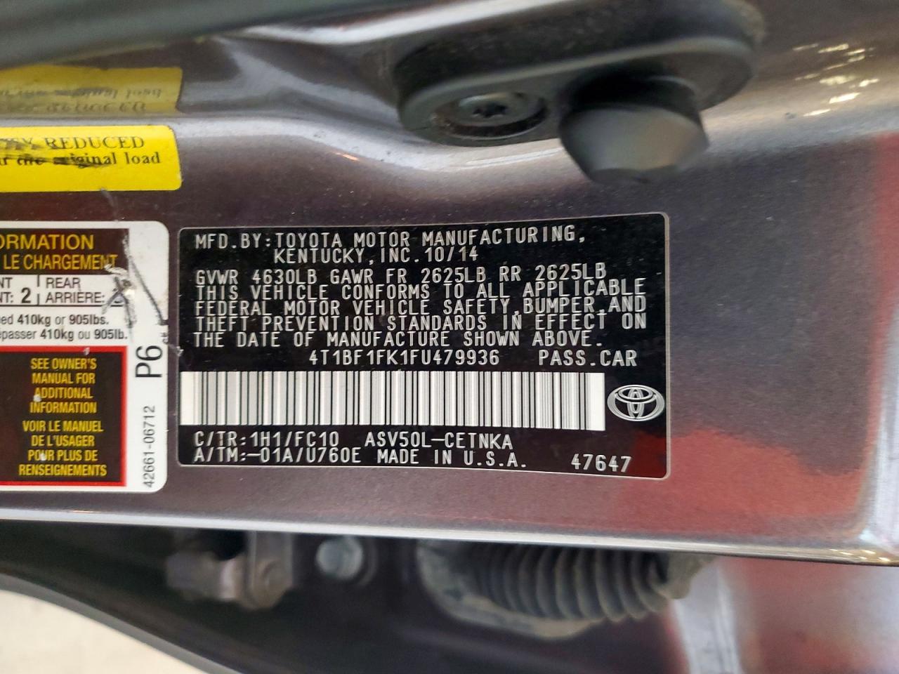 Toyota Camry Le