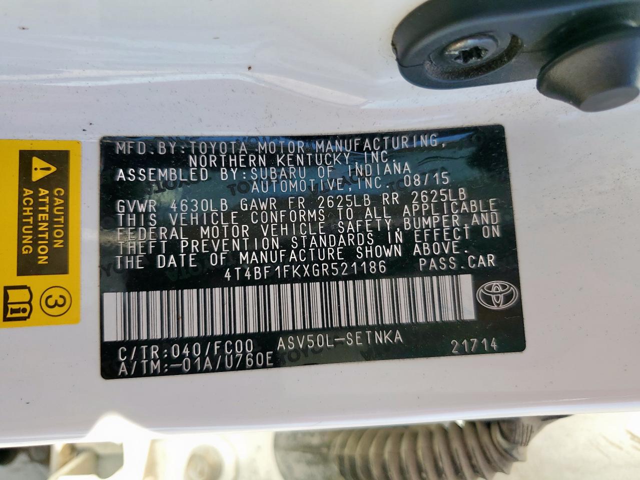 Toyota Camry Le