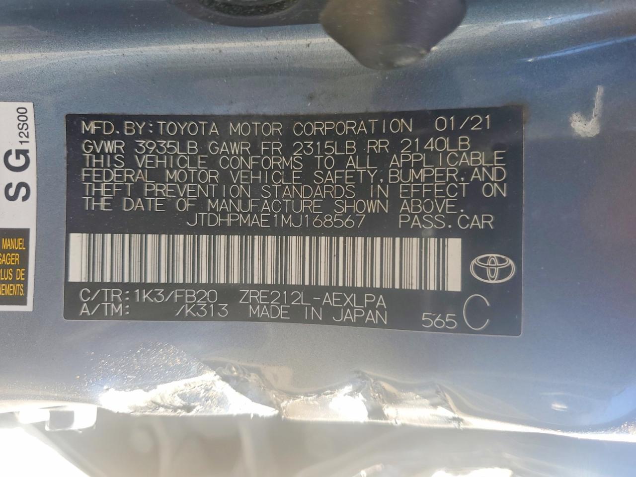 Toyota Corolla Le
