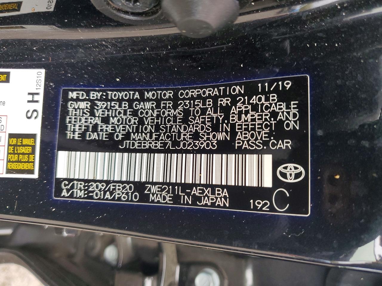 Toyota Corolla Le
