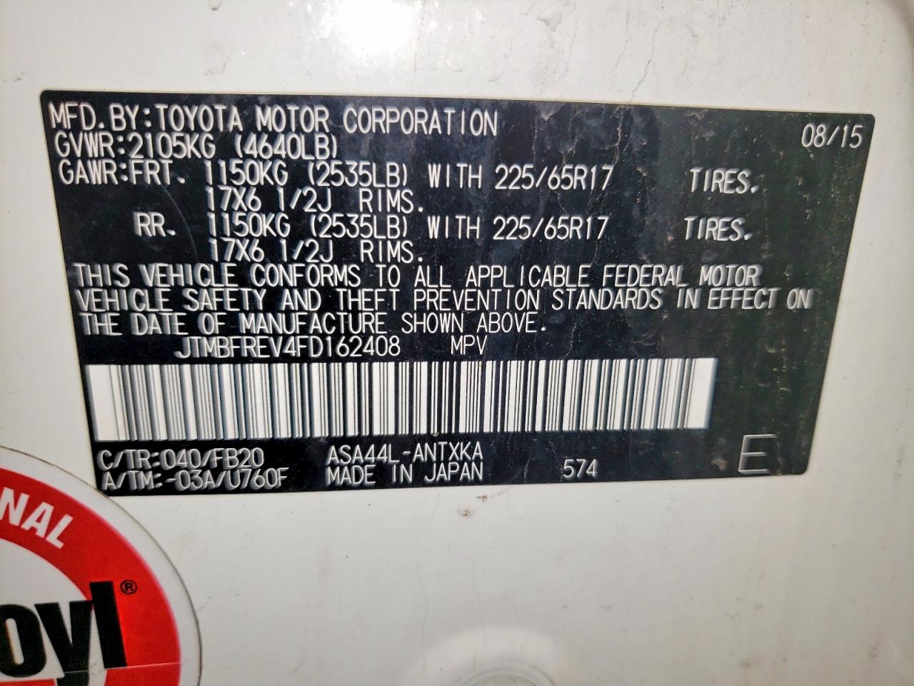 Toyota RAV4 Le