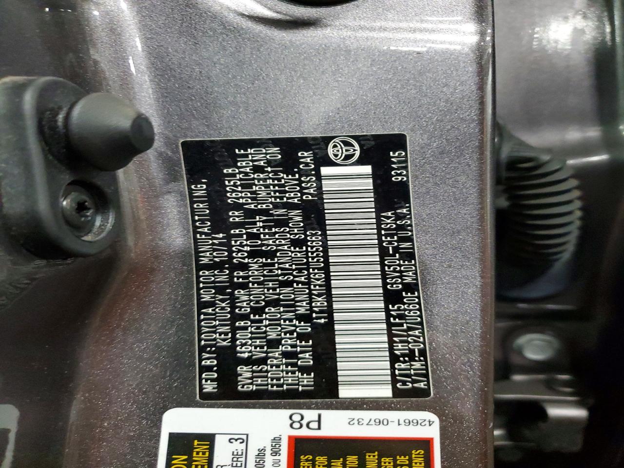 Toyota Camry Xse V6