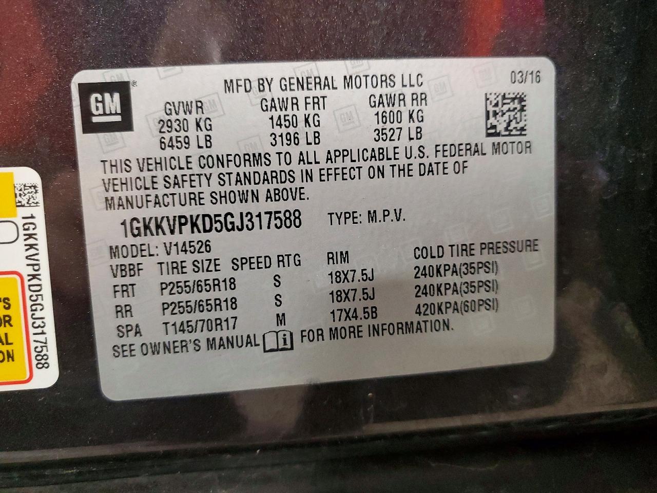 GMC Acadia Sle