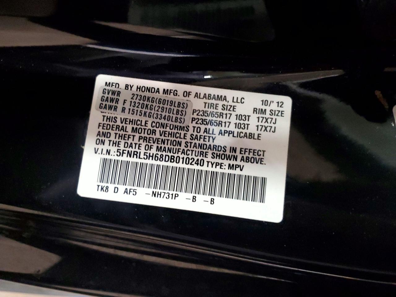 Honda Odyssey Exl