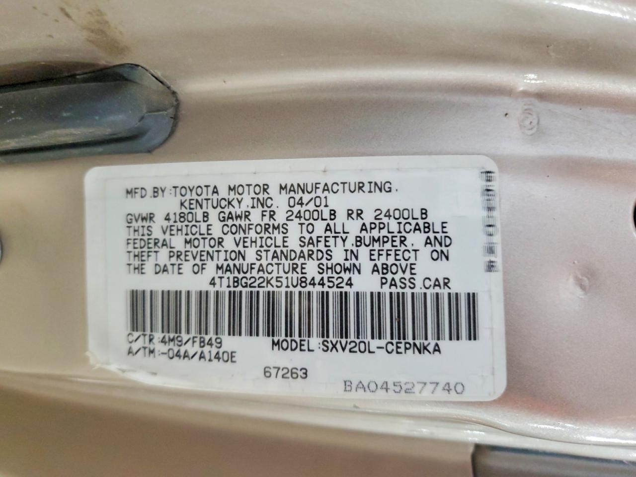 Toyota Camry Le