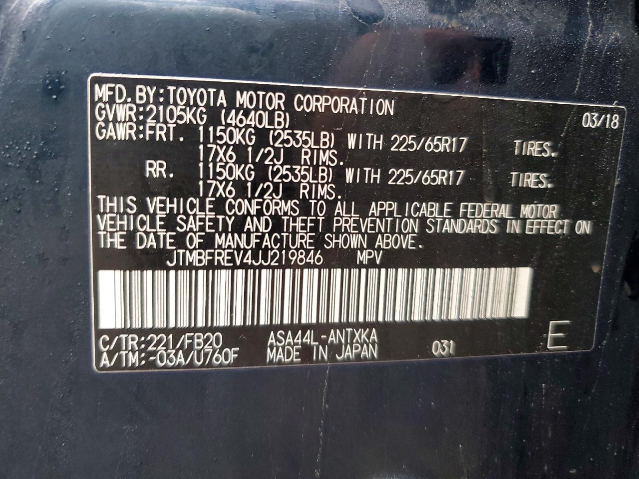 Toyota RAV4 Le