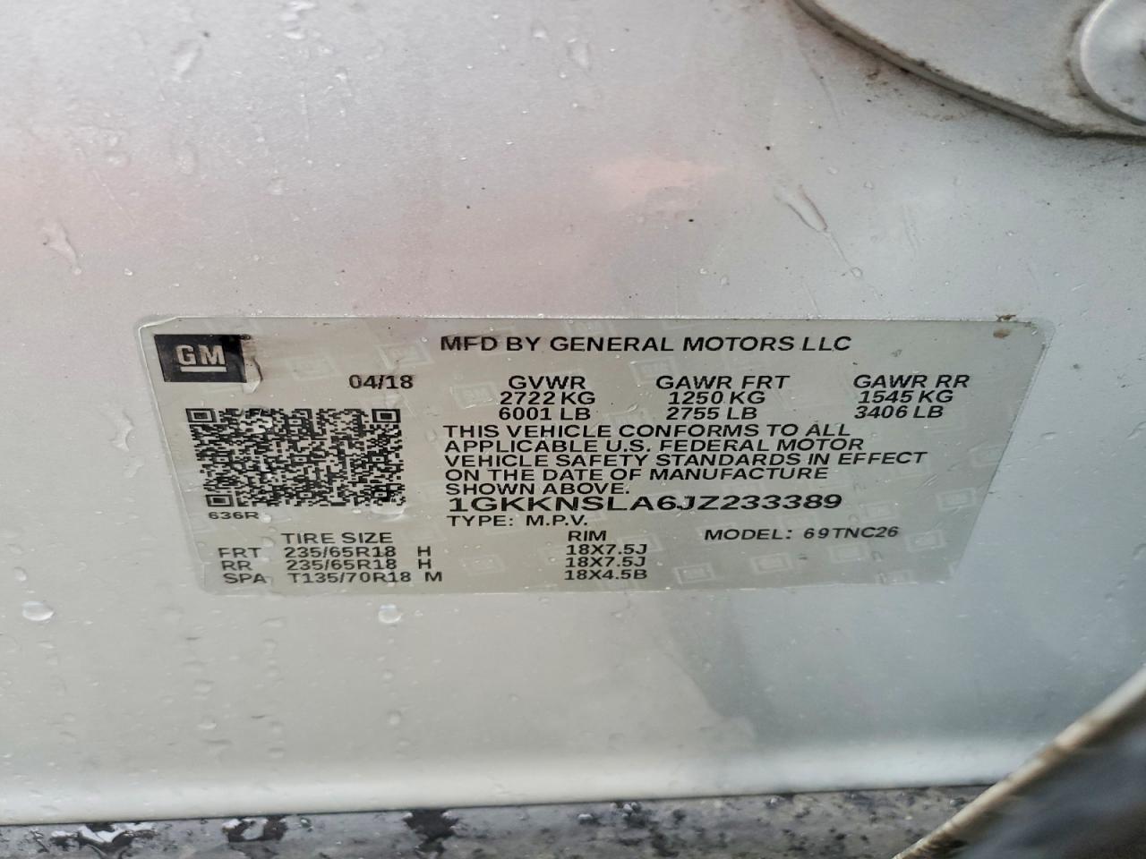 GMC Acadia Sle