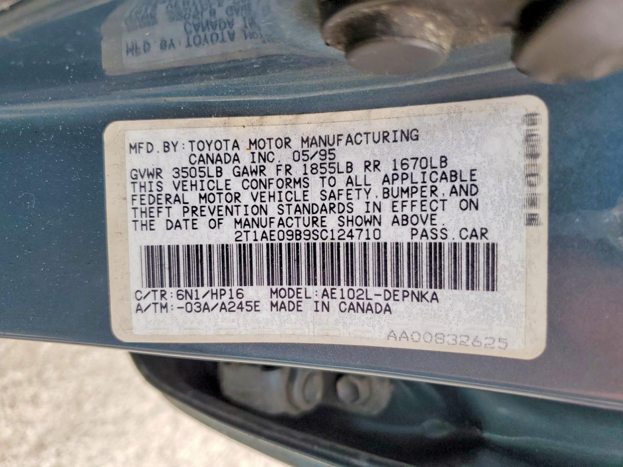 Toyota Corolla Dx