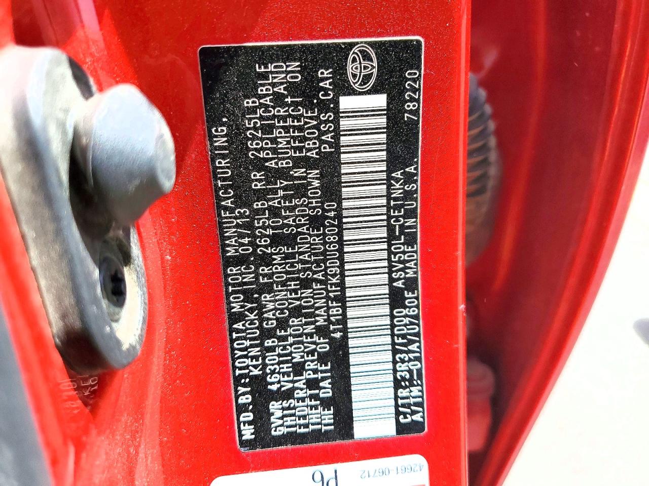 Toyota Camry Le