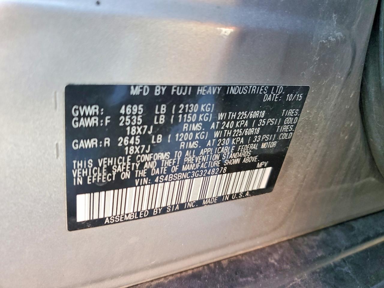 Subaru Outback 2.5i Limited