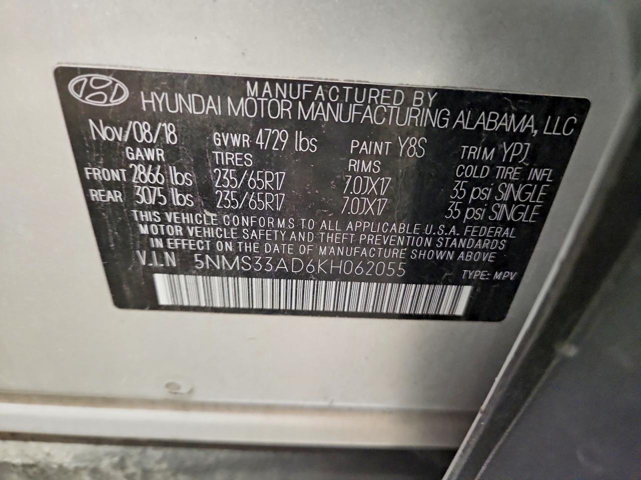 Hyundai SANTA FE Sel 2.4l
