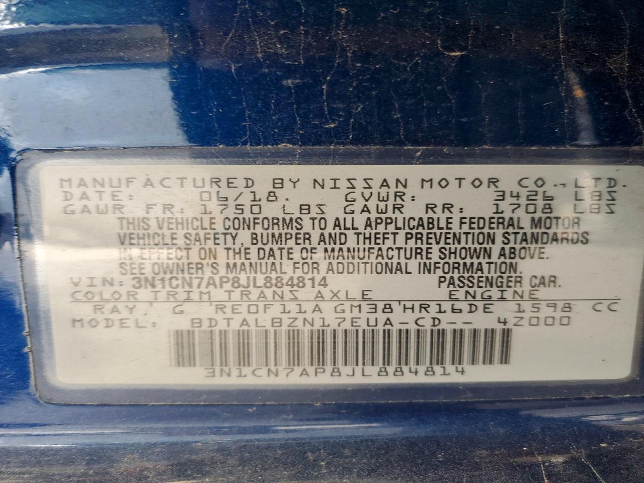 Nissan Versa Sv