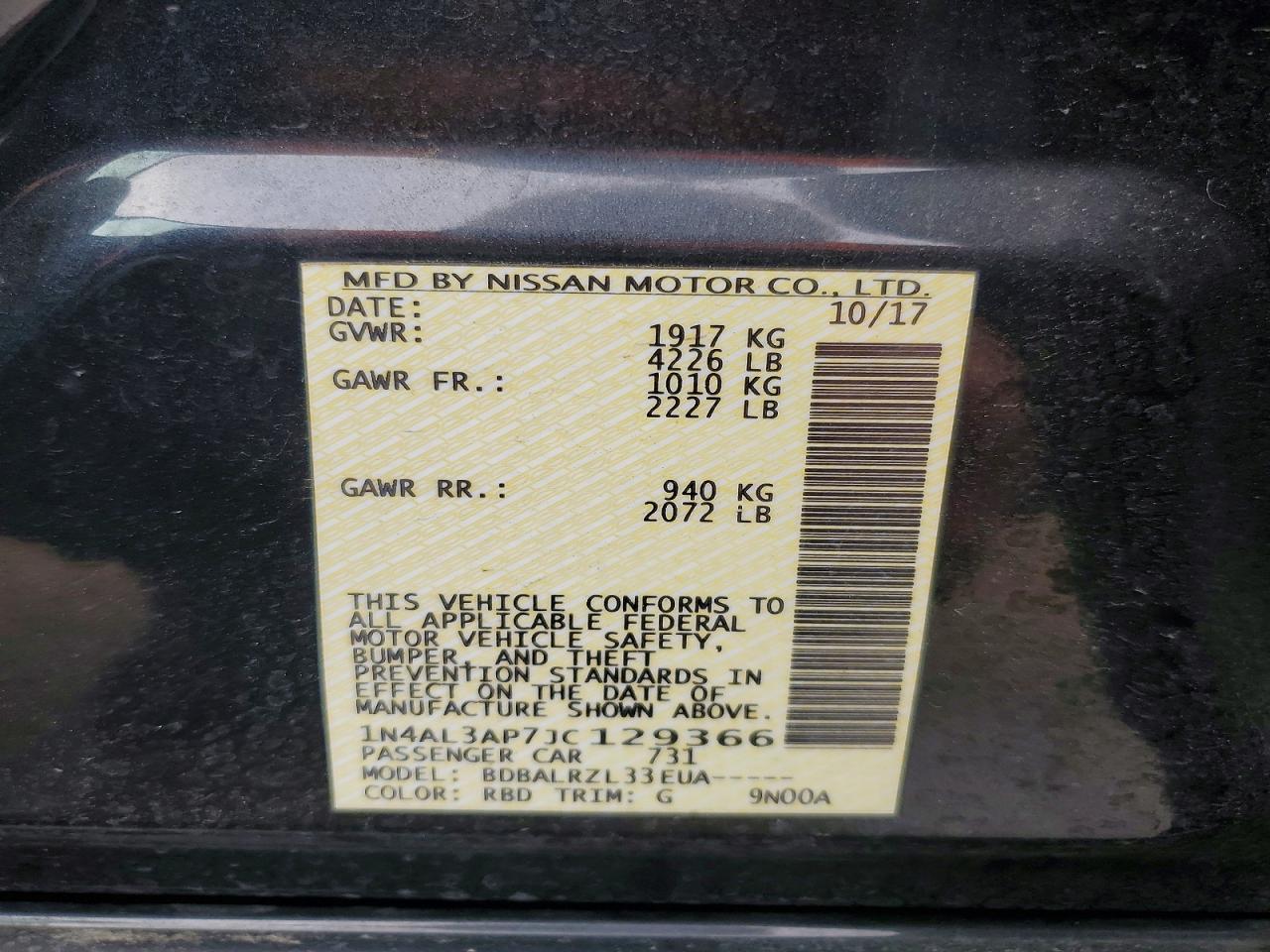 Nissan Altima 2.5 Sl
