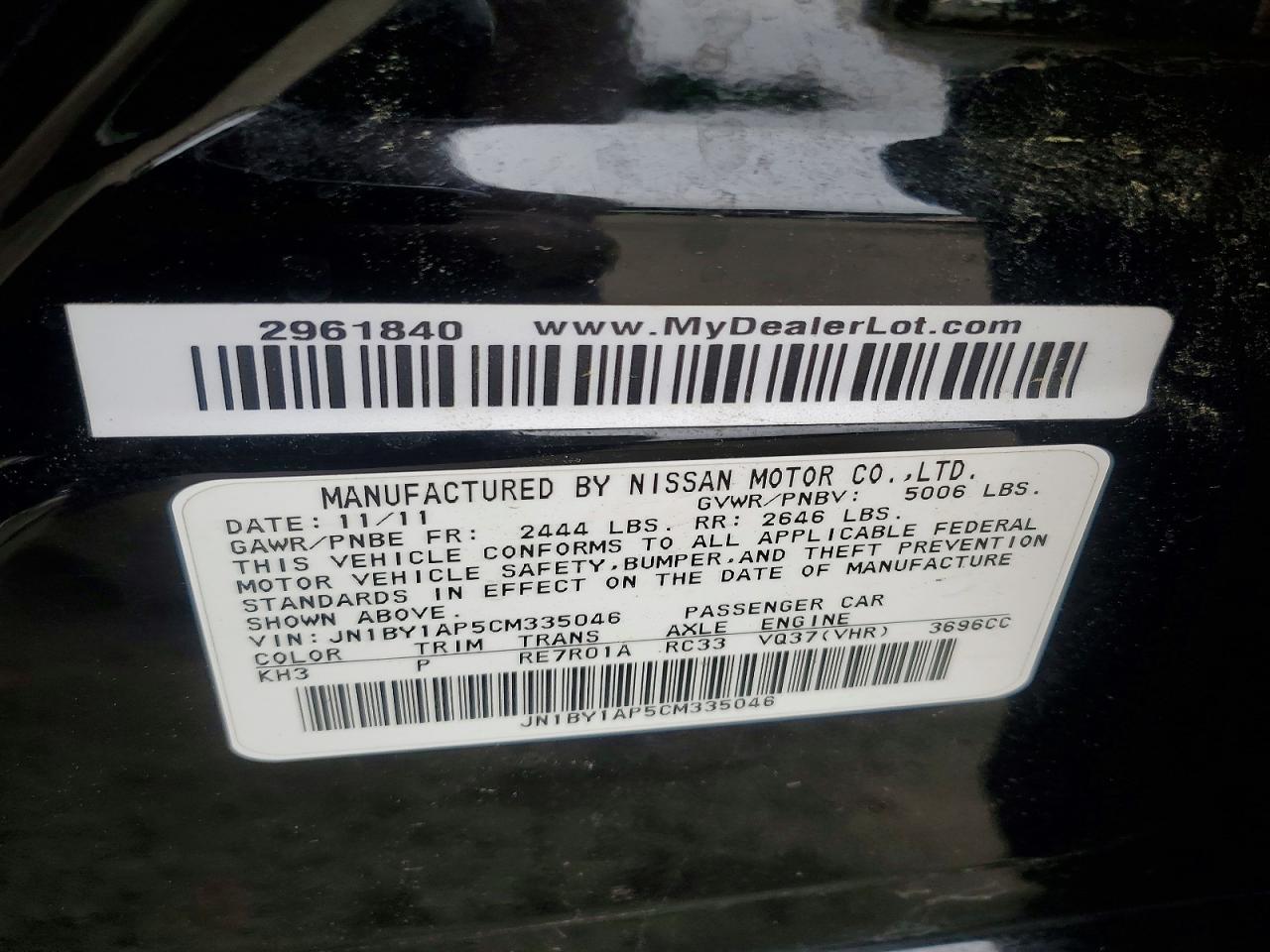 INFINITI M37 Base