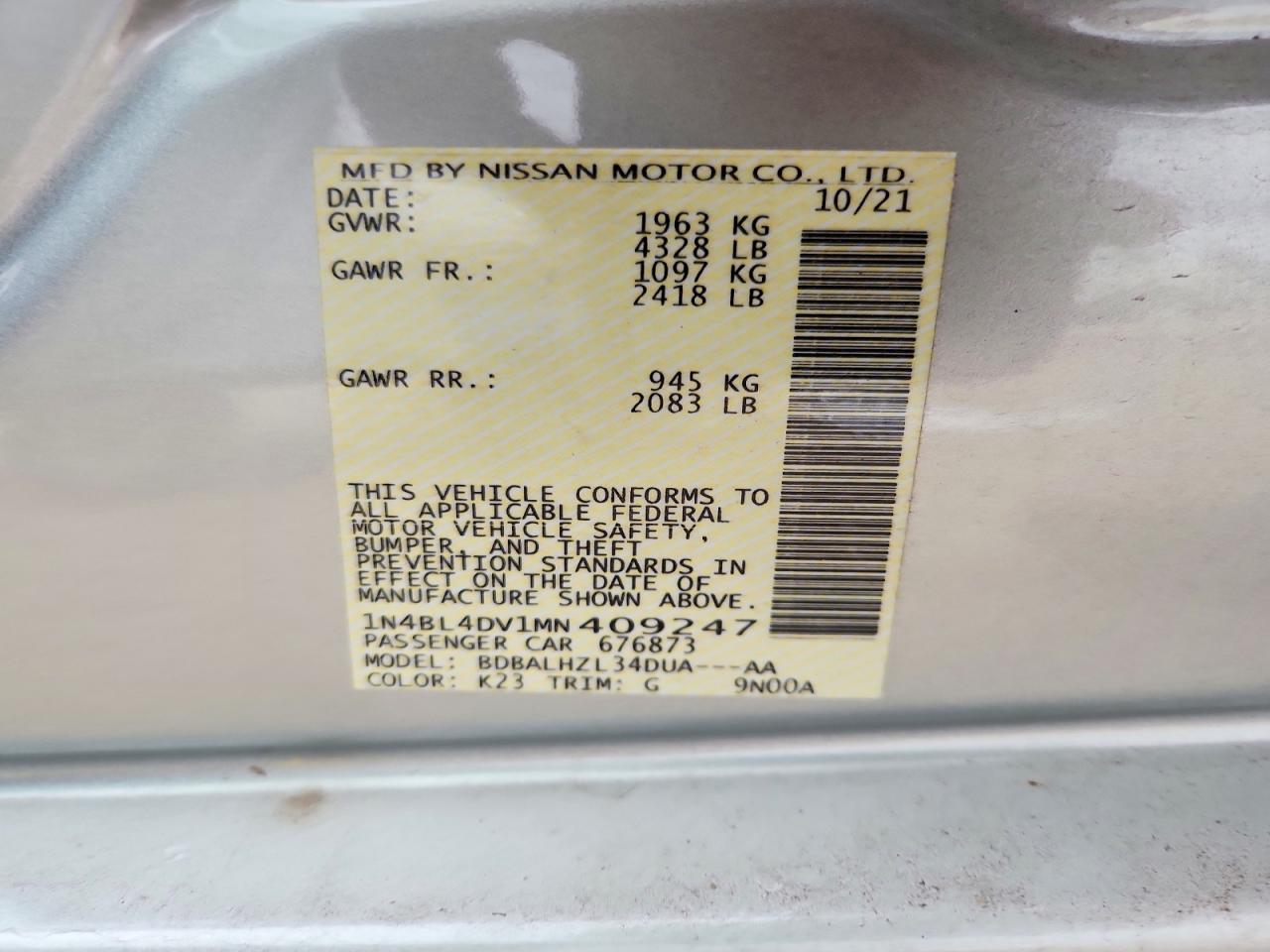 Nissan Altima Sv