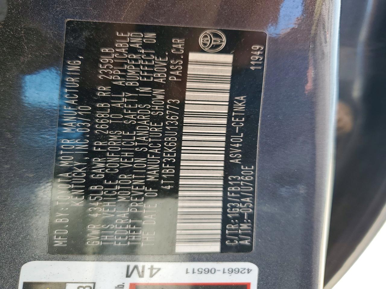 Toyota Camry Le
