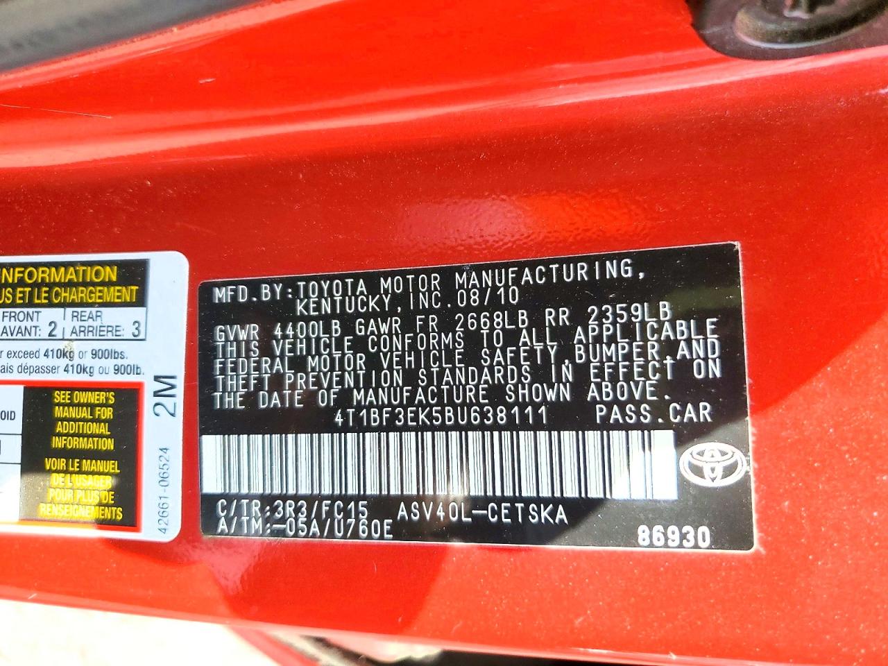 Toyota Camry Se