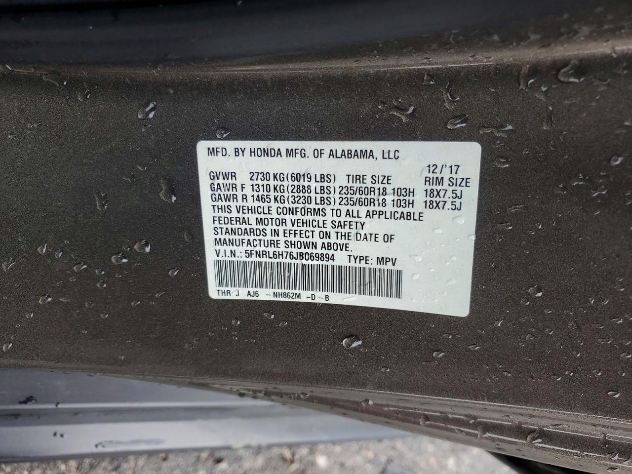 Honda Odyssey Exl