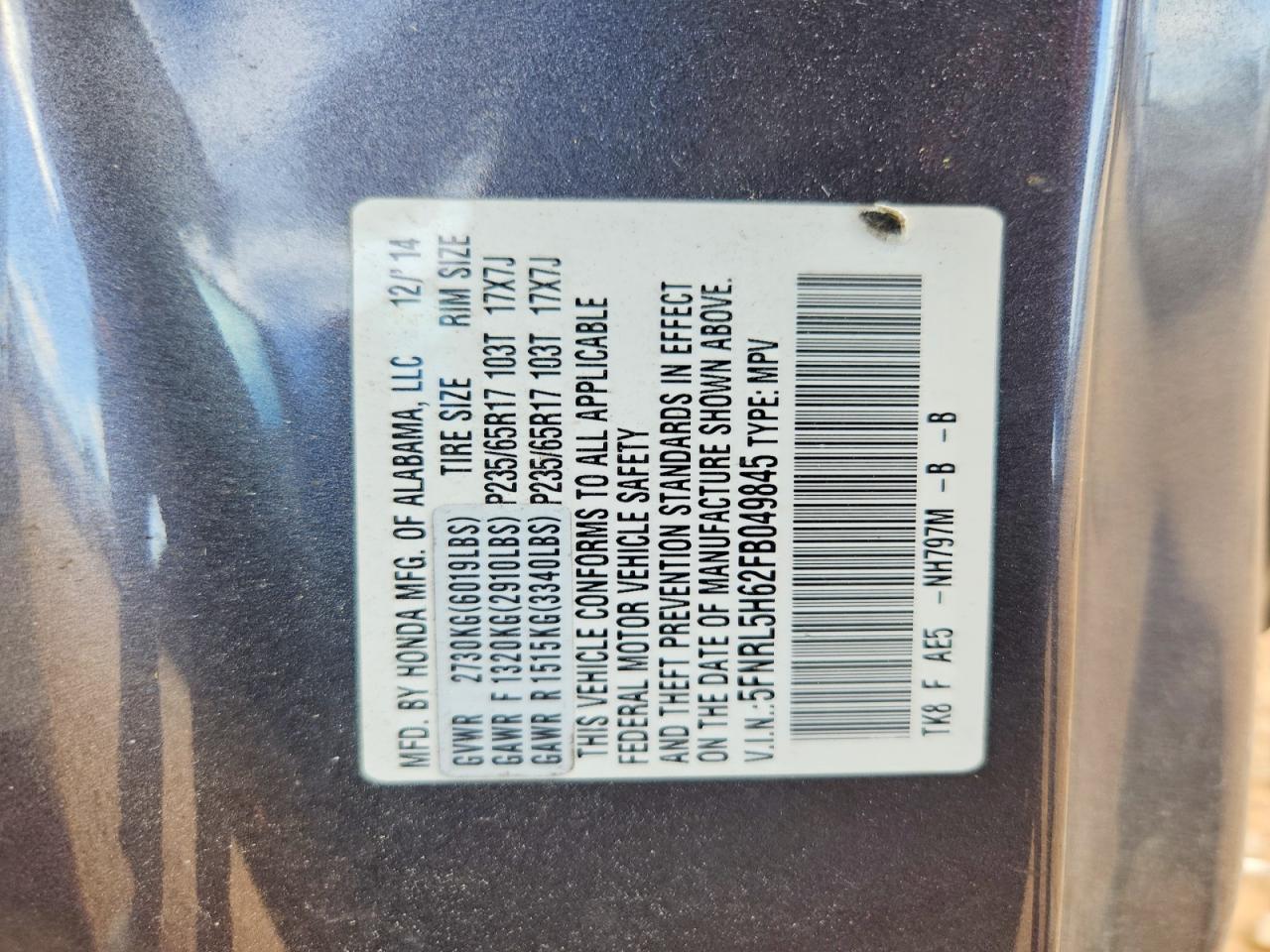 Honda Odyssey Exl