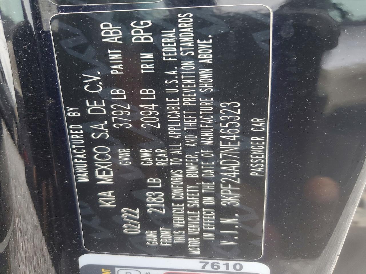 Kia Forte Lxs