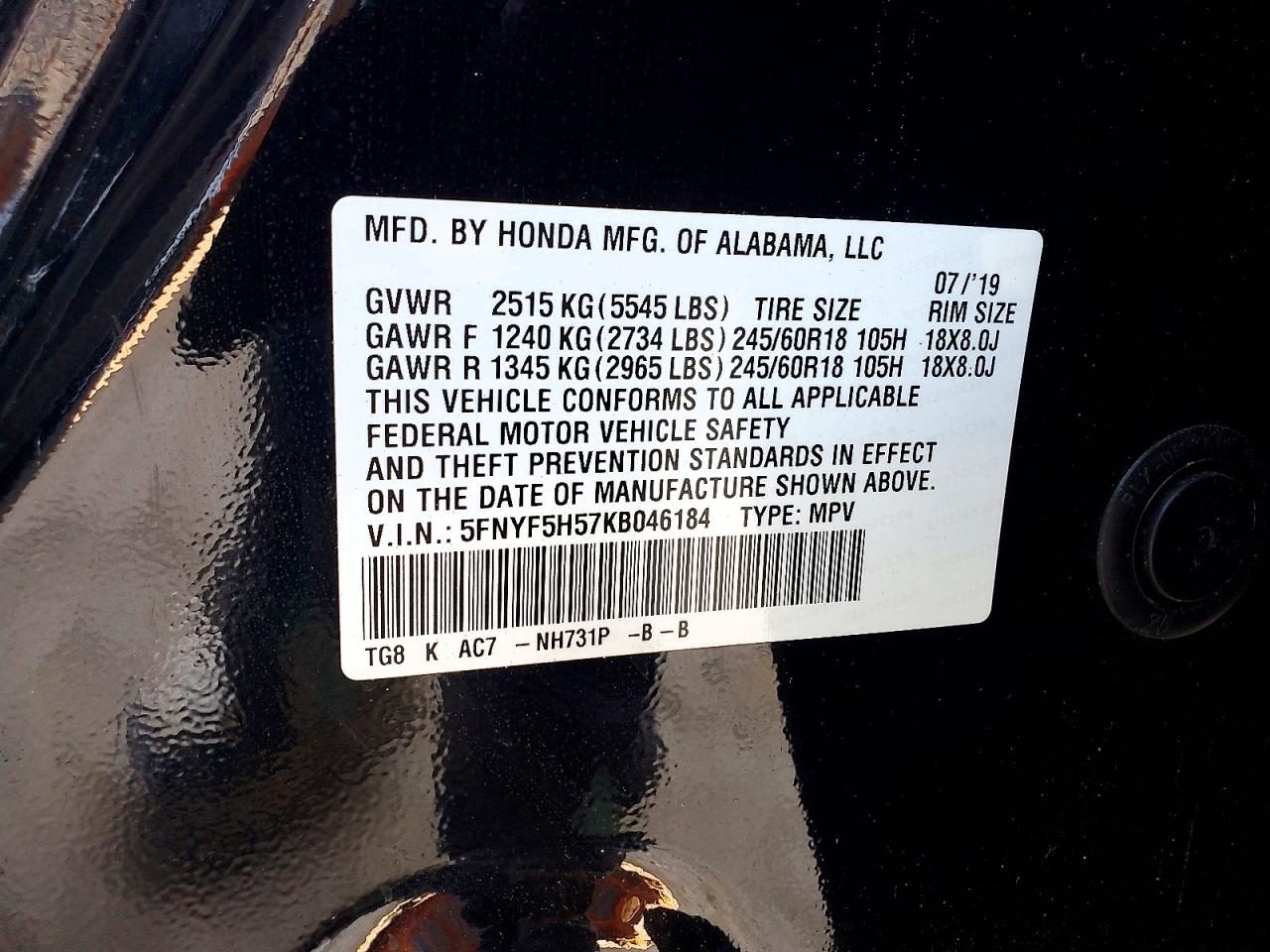 Honda Pilot Exl