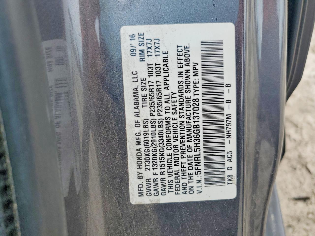 Honda Odyssey Se