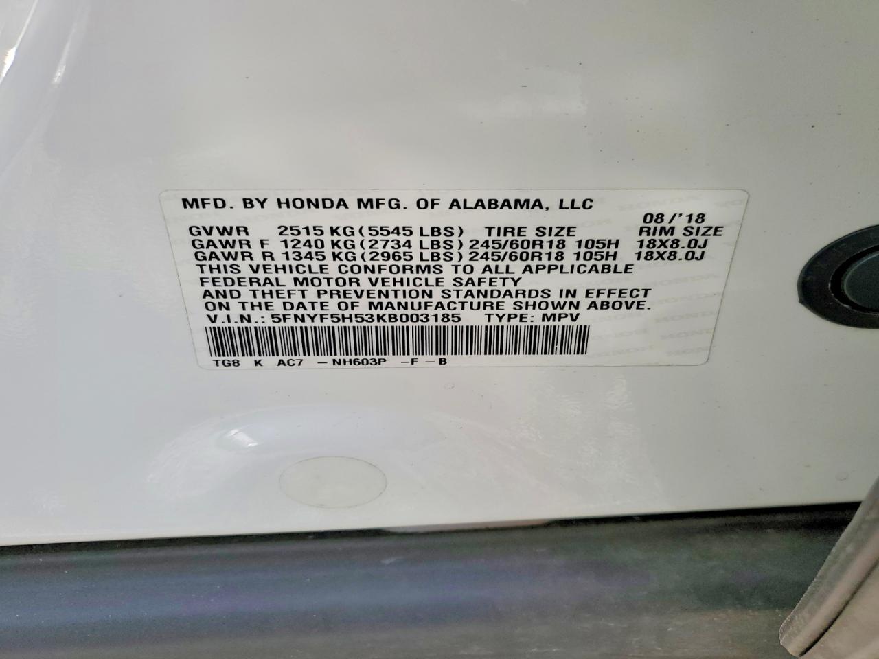 Honda Pilot Exl