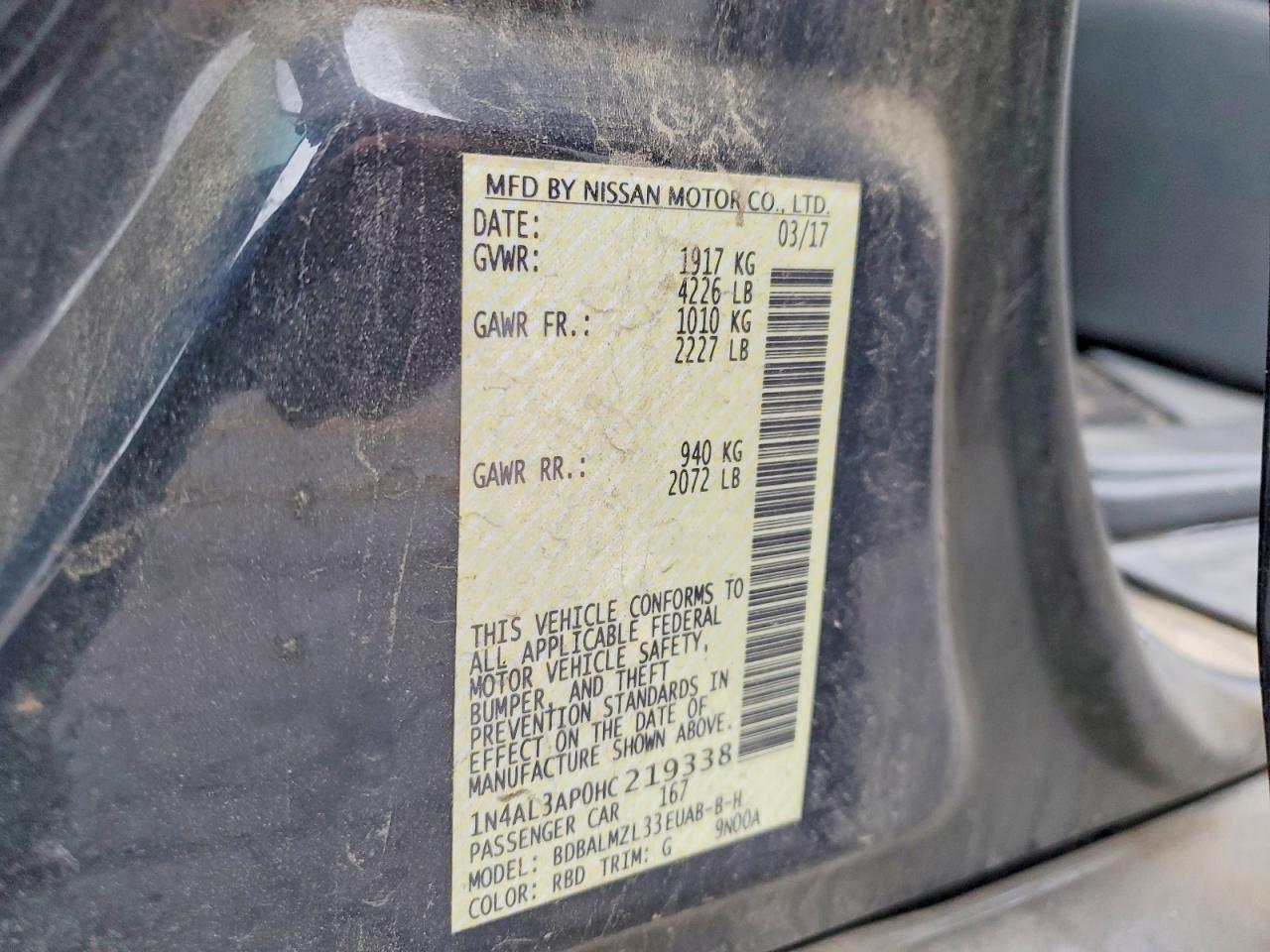 Nissan Altima 2.5 Sv