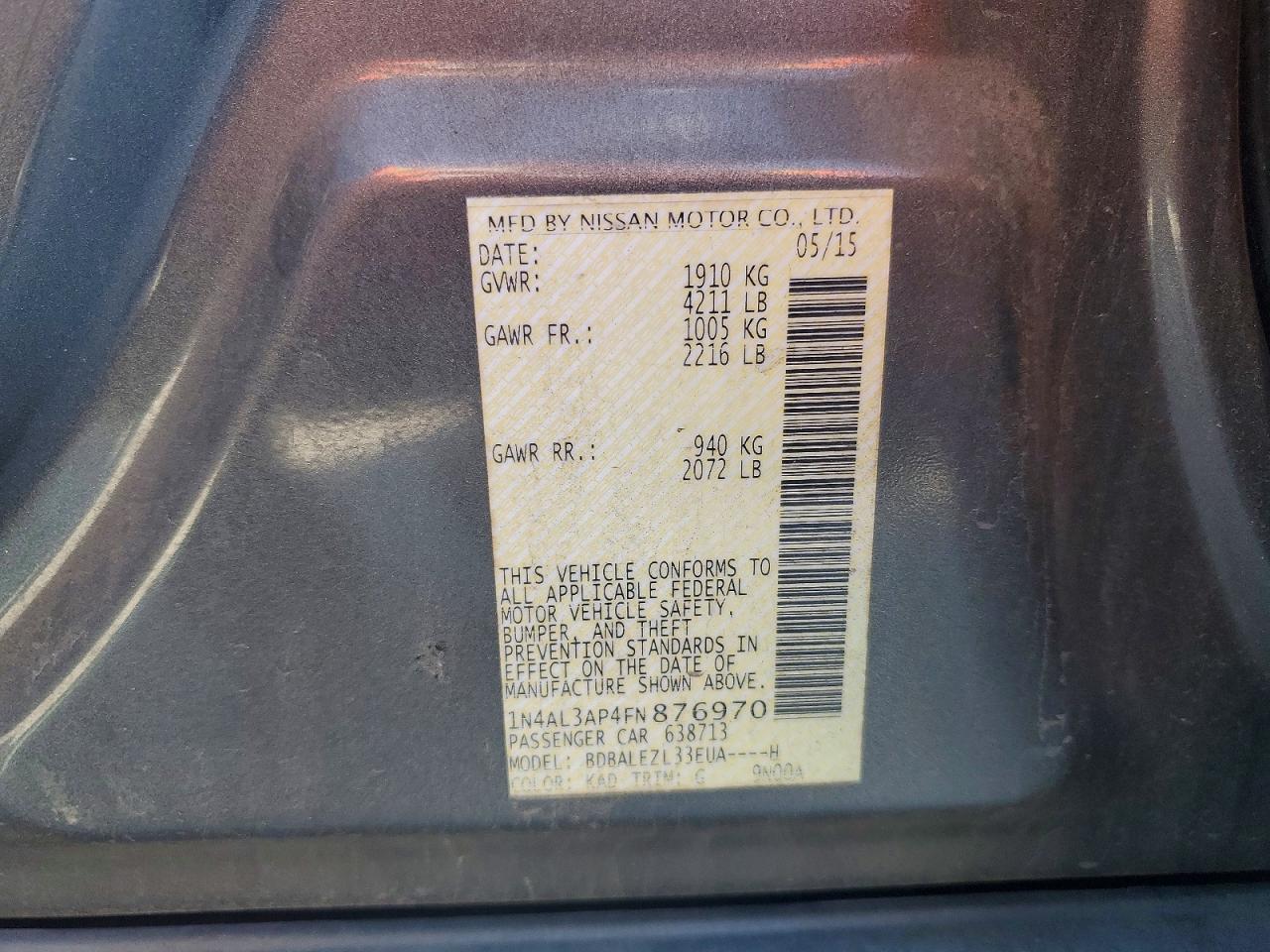 Nissan Altima 2.5 S