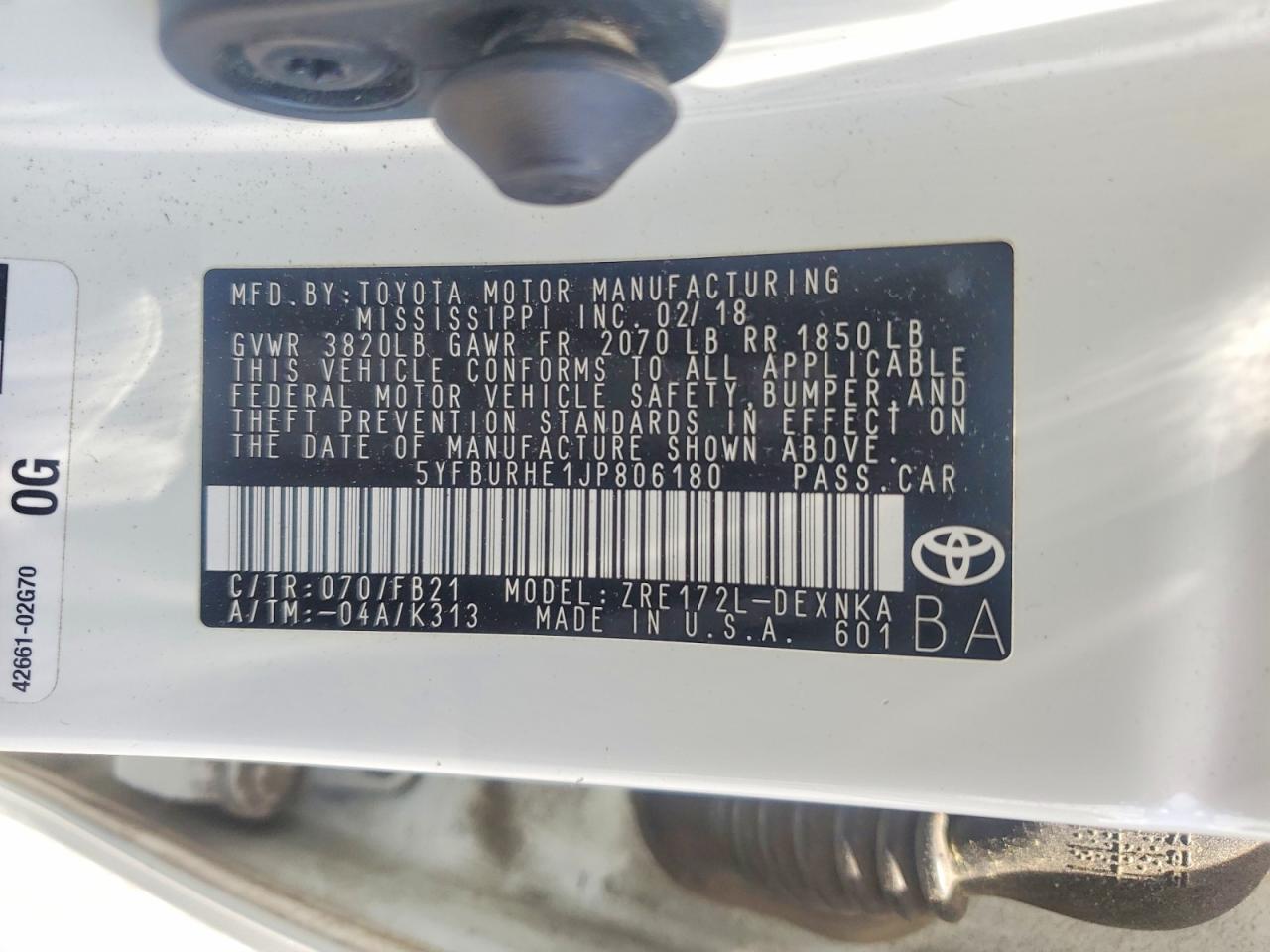 Toyota Corolla Le