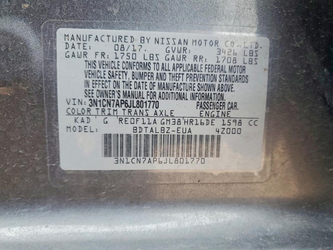 Nissan Versa Sv