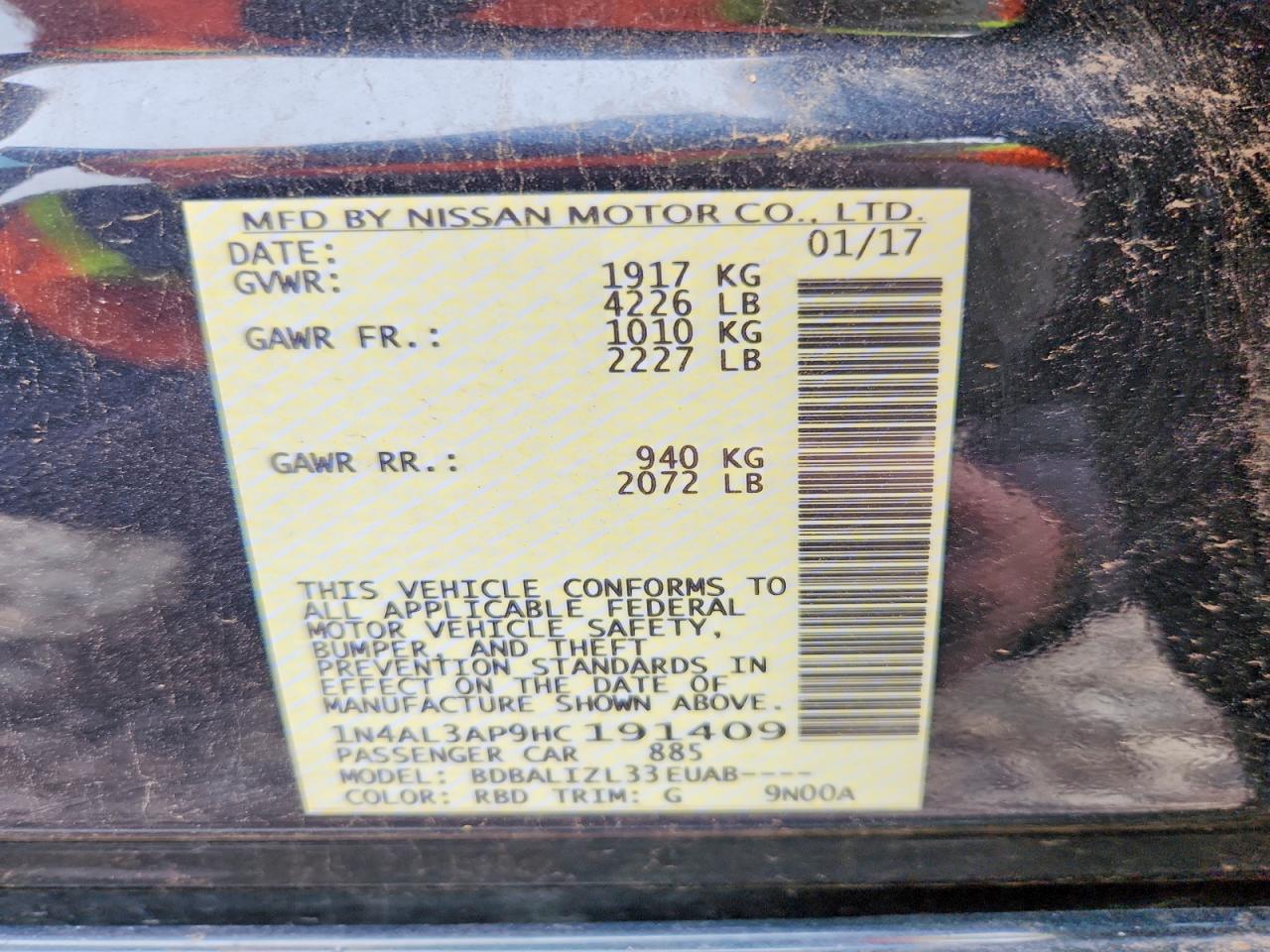 Nissan Altima 2.5 Sv