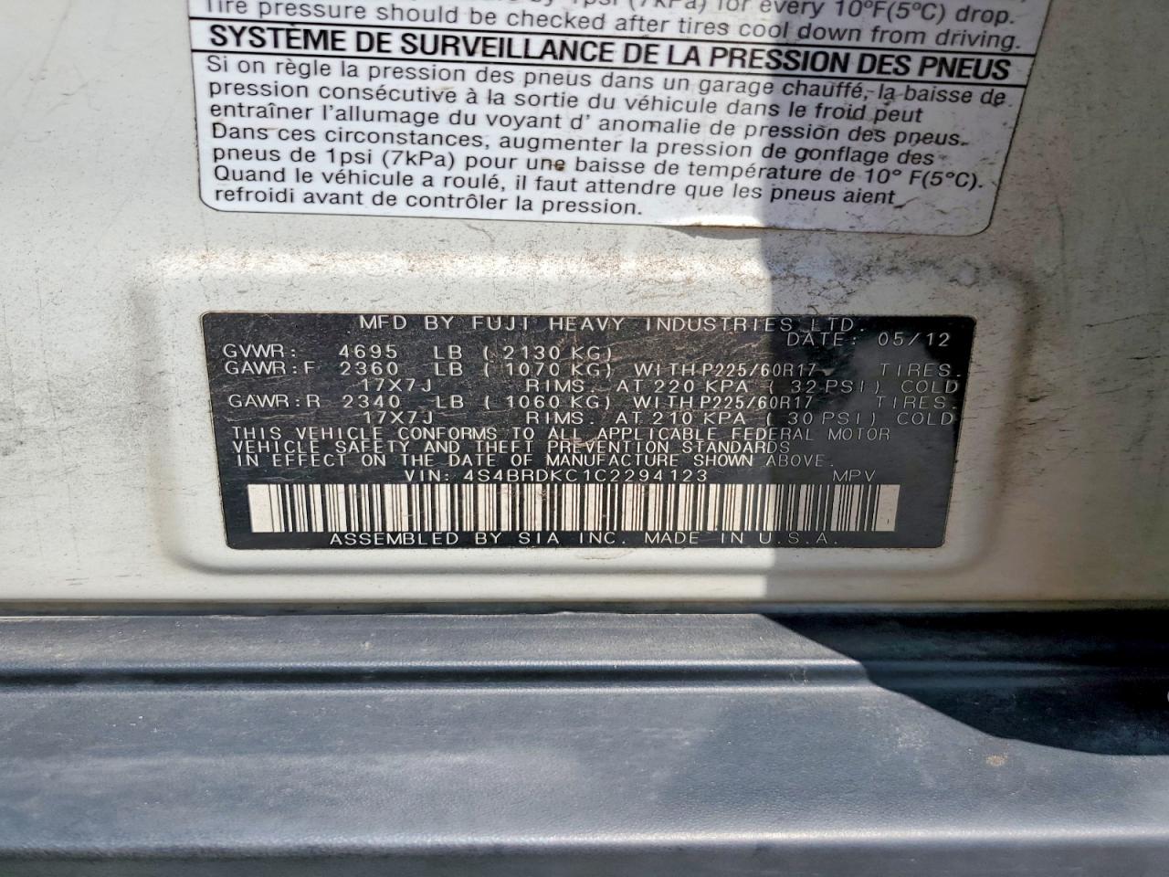 Subaru Outback 3.6r Limited