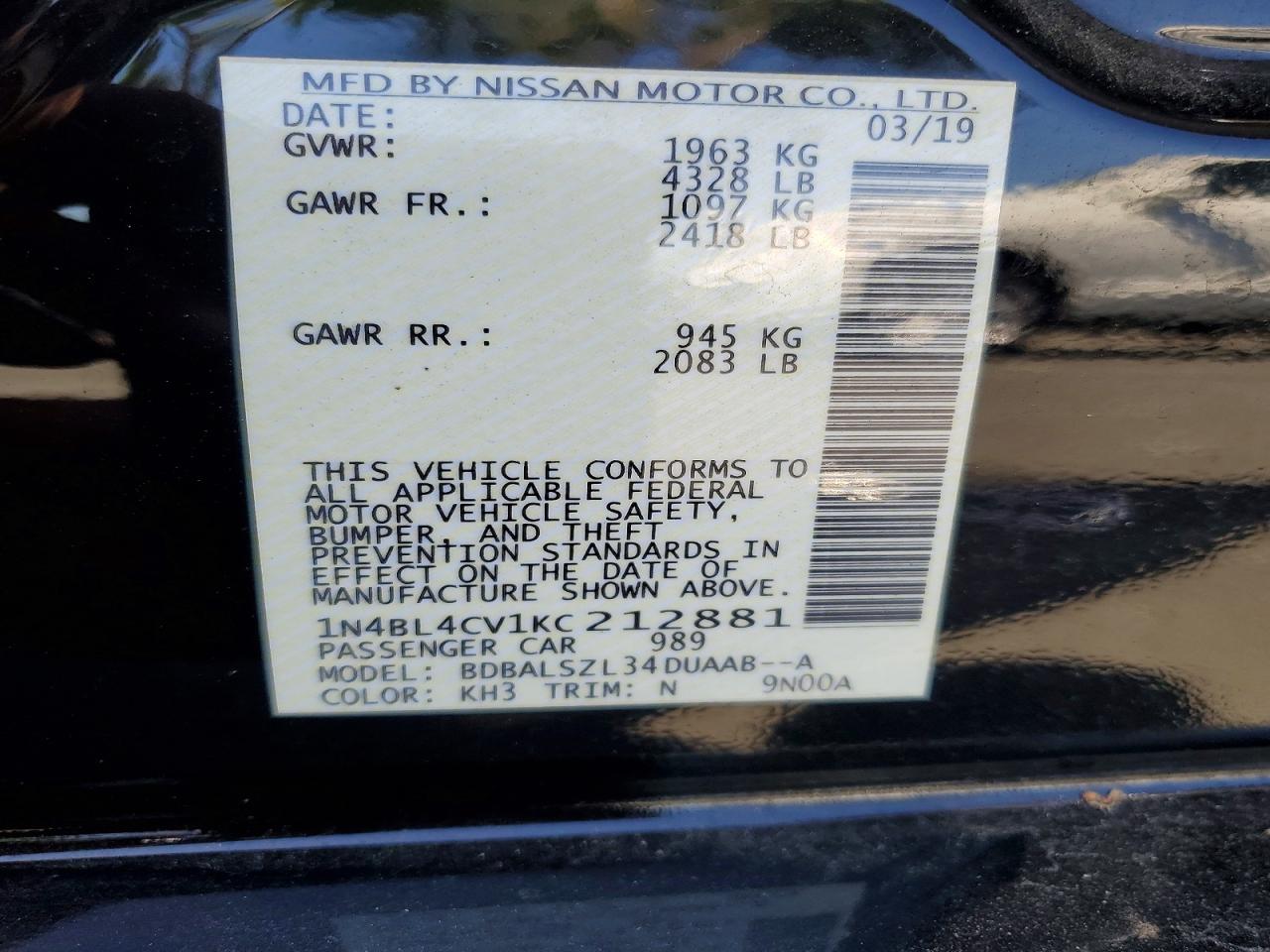 Nissan Altima Sr
