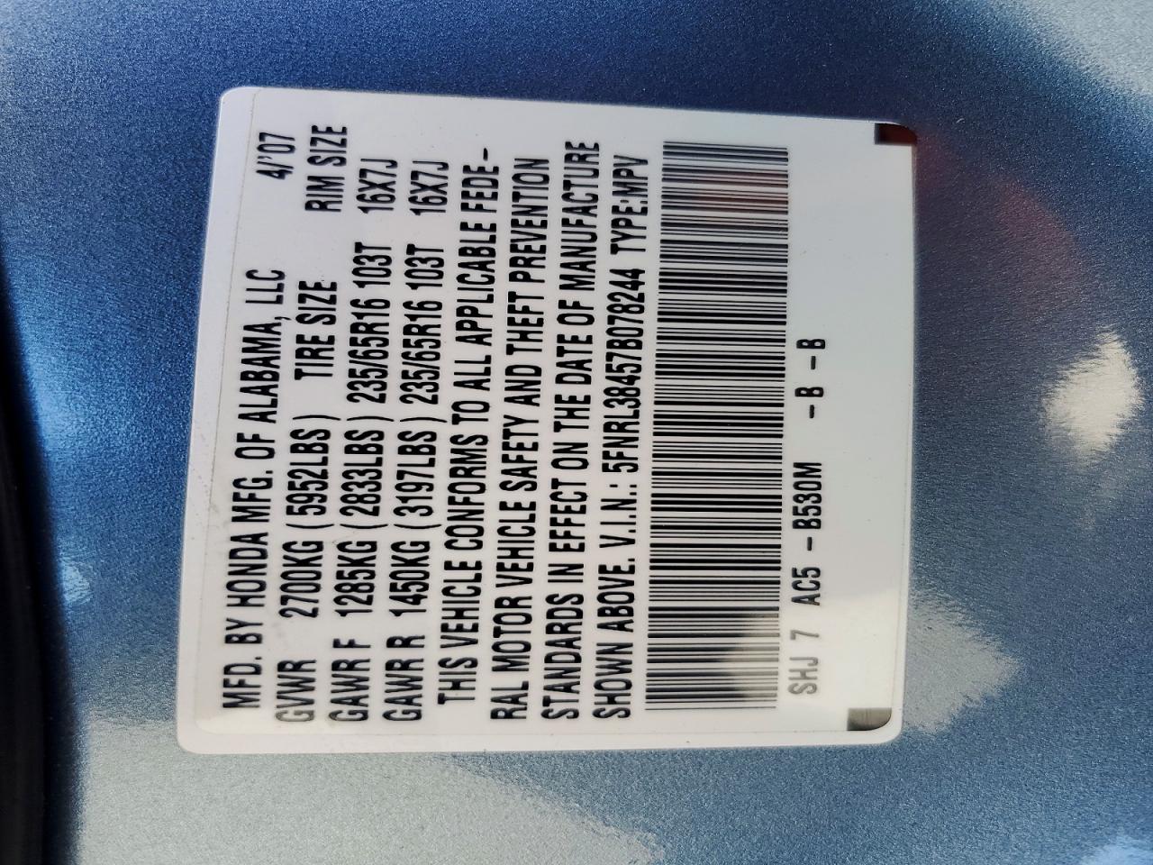 Honda Odyssey Ex