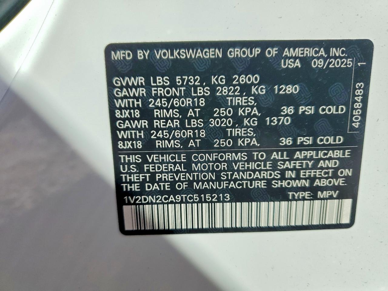 Volkswagen Atlas Se