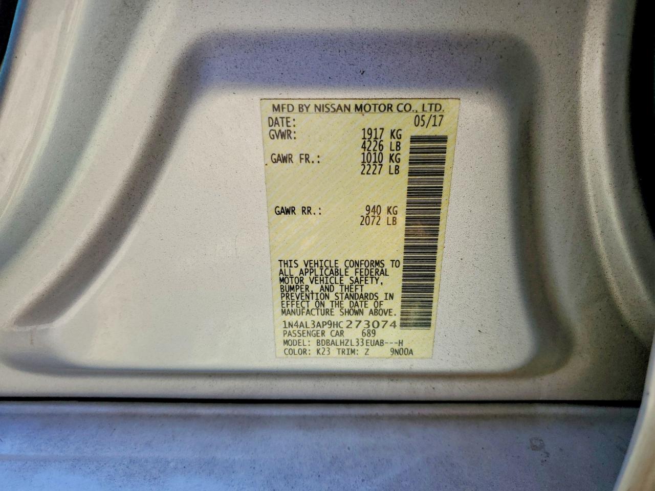 Nissan Altima 2.5 Sr
