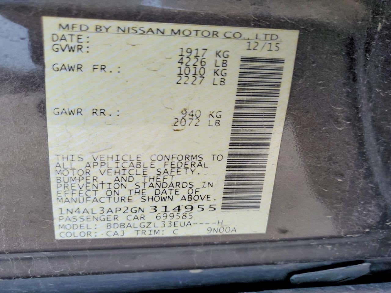 Nissan Altima 2.5 S