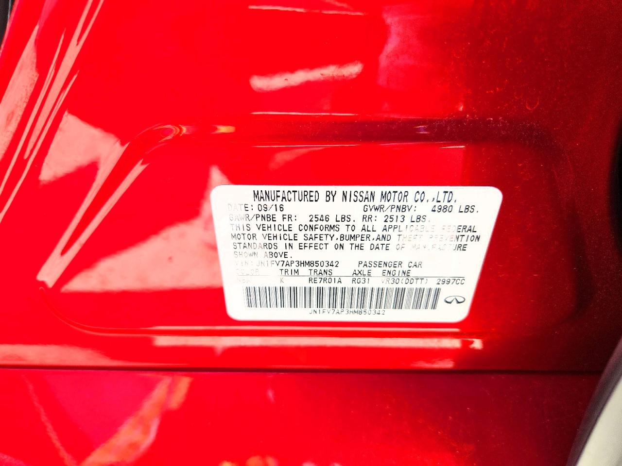 INFINITI Q50 Red Sport 400