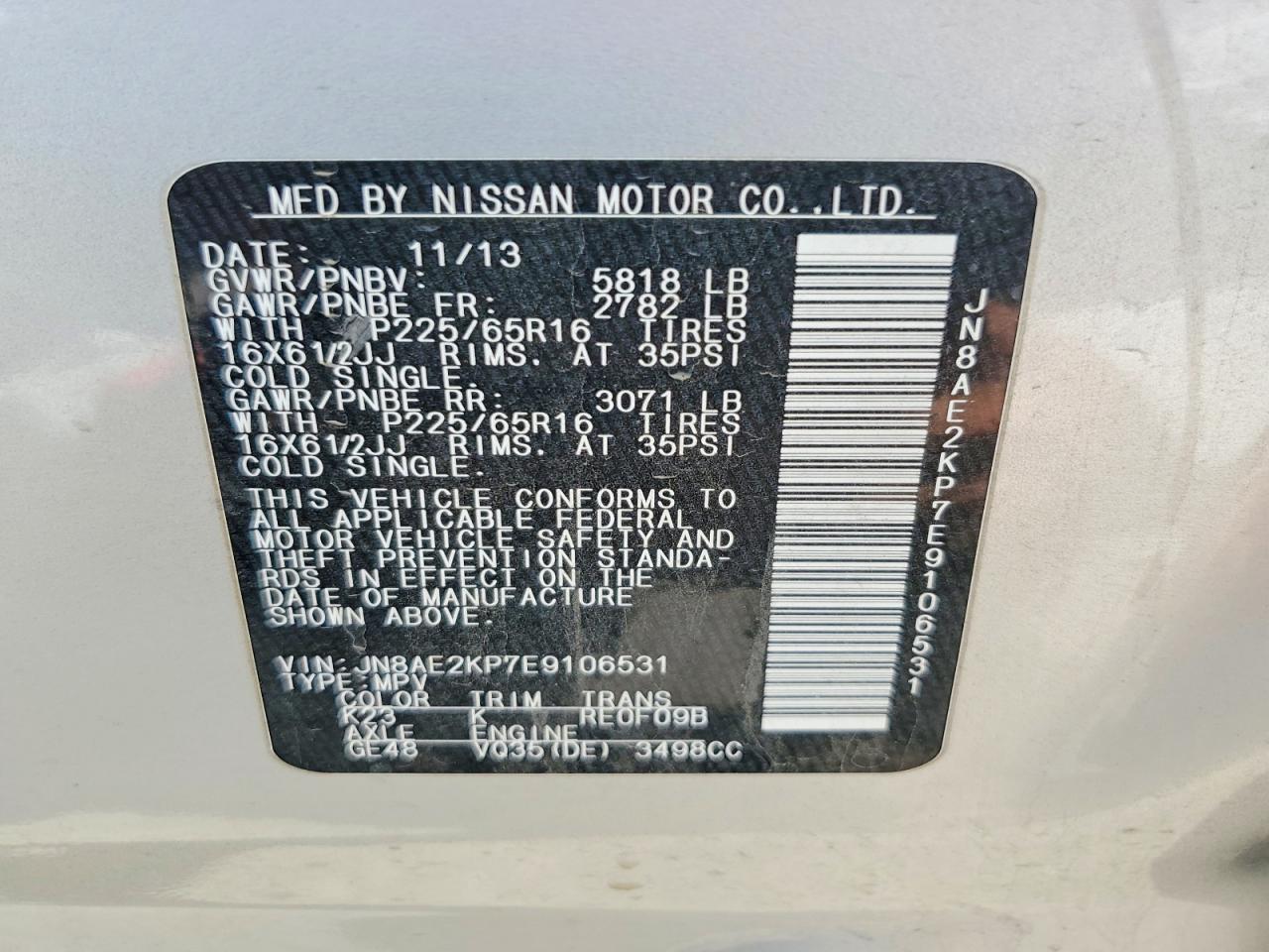 Nissan Quest 3.5 S