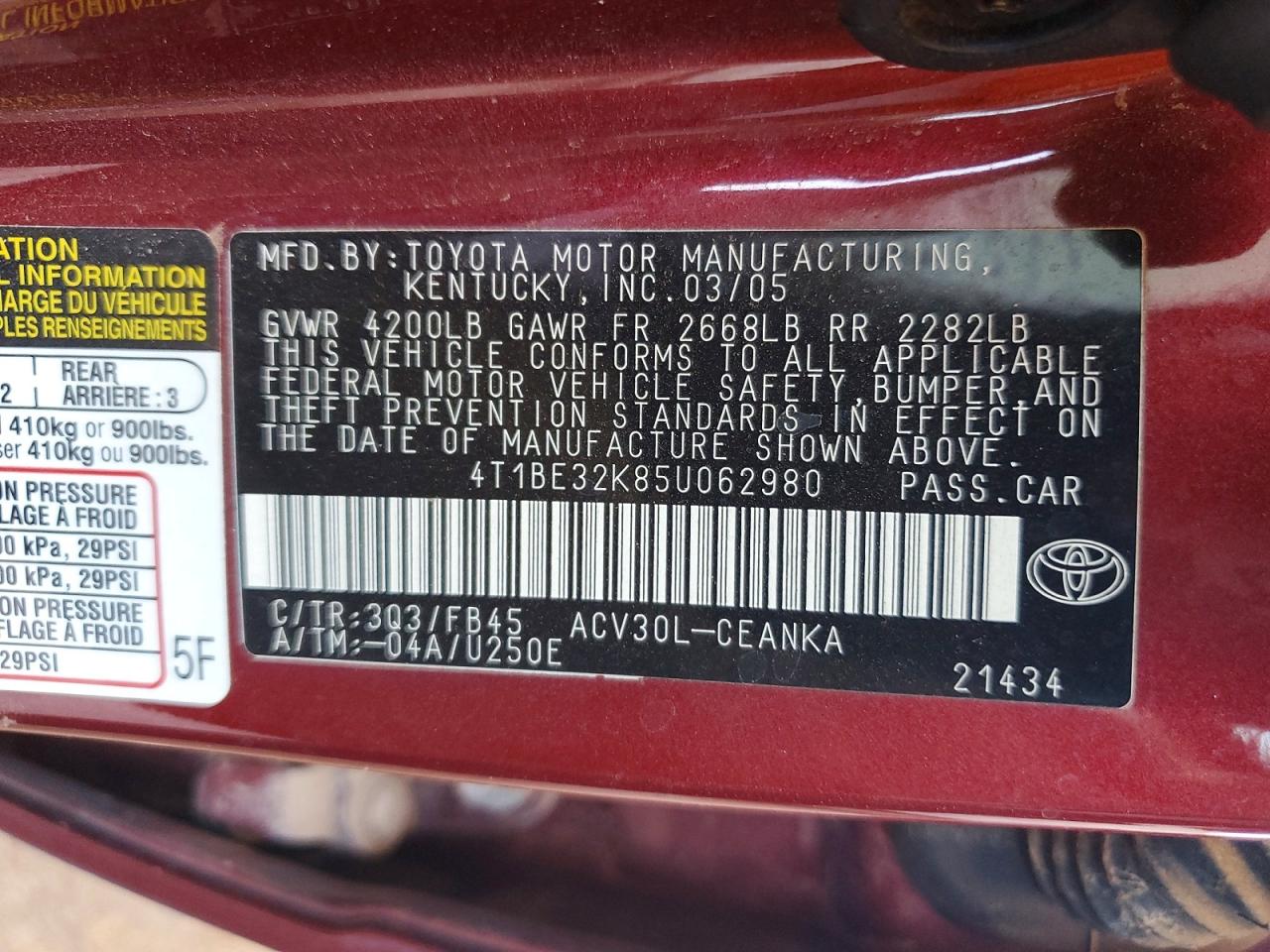 Toyota Camry Le
