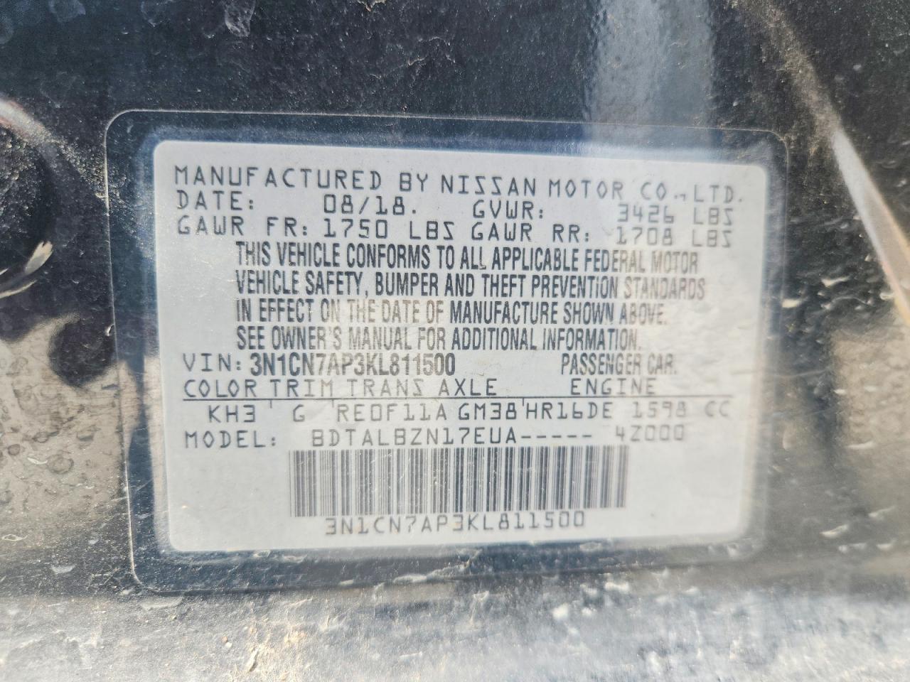 Nissan Versa Sv