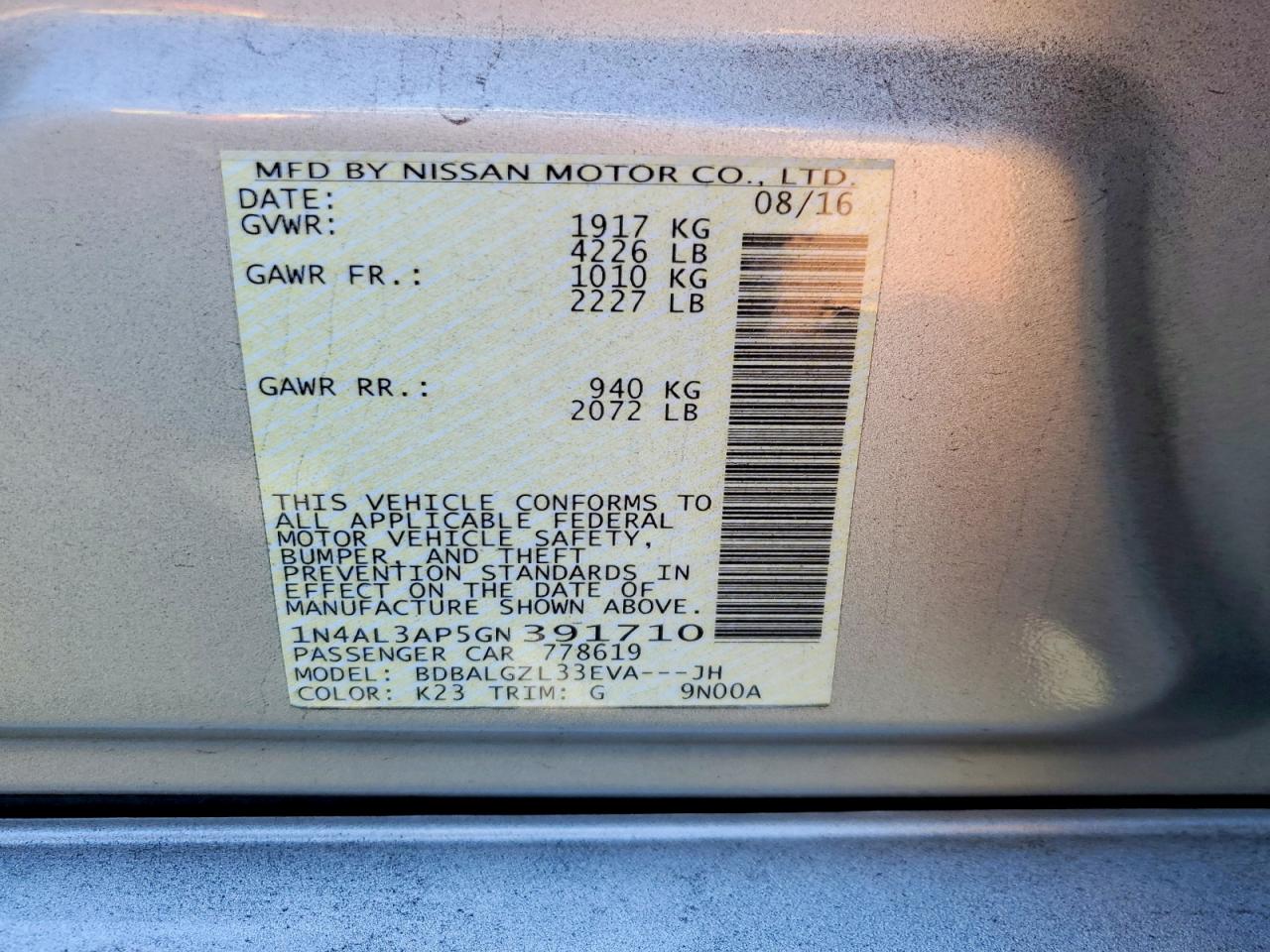 Nissan Altima 2.5 S