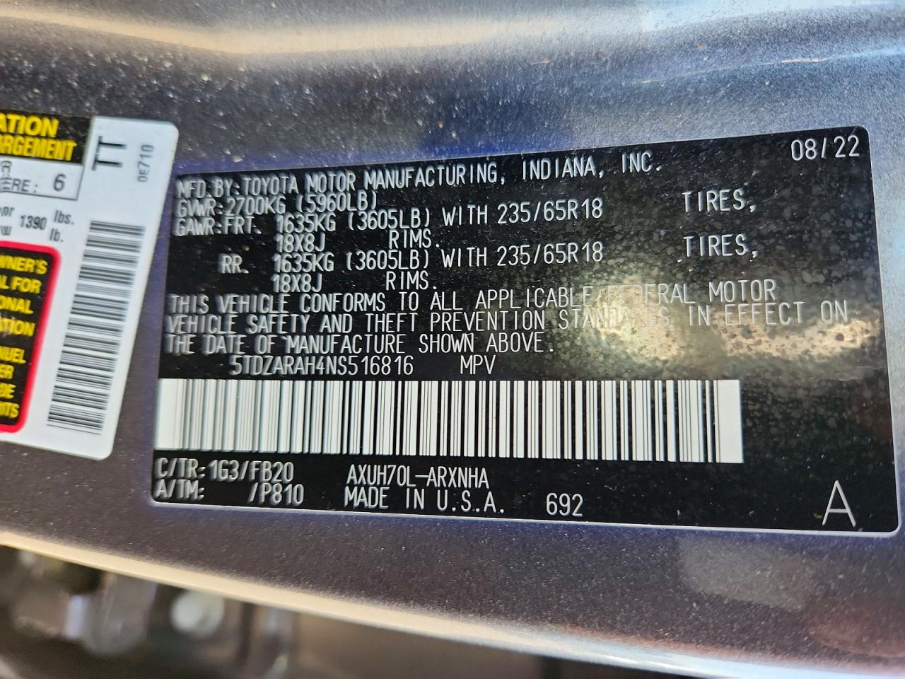 Toyota Highlander Hybrid Le