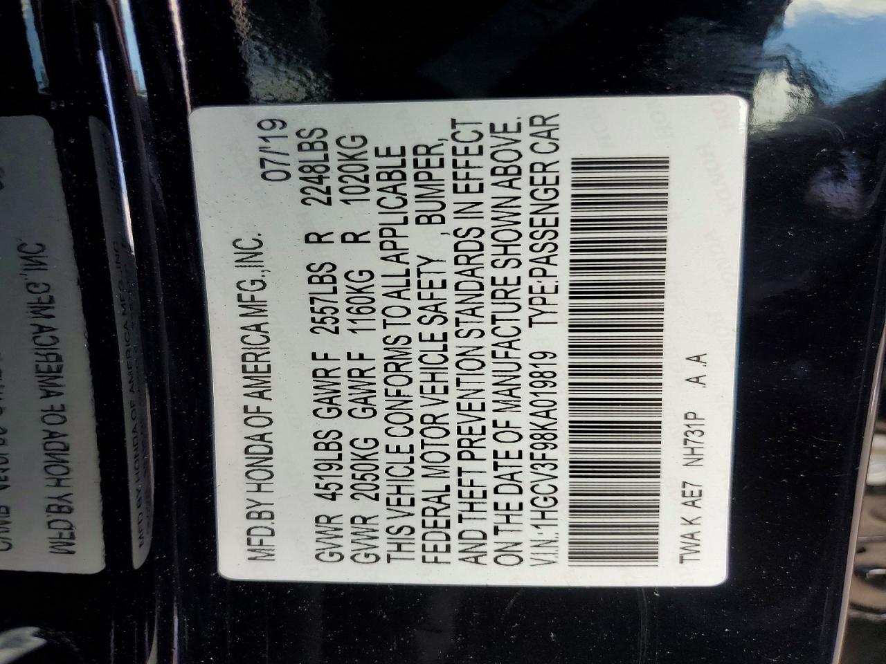 Honda Accord Touring Hybrid