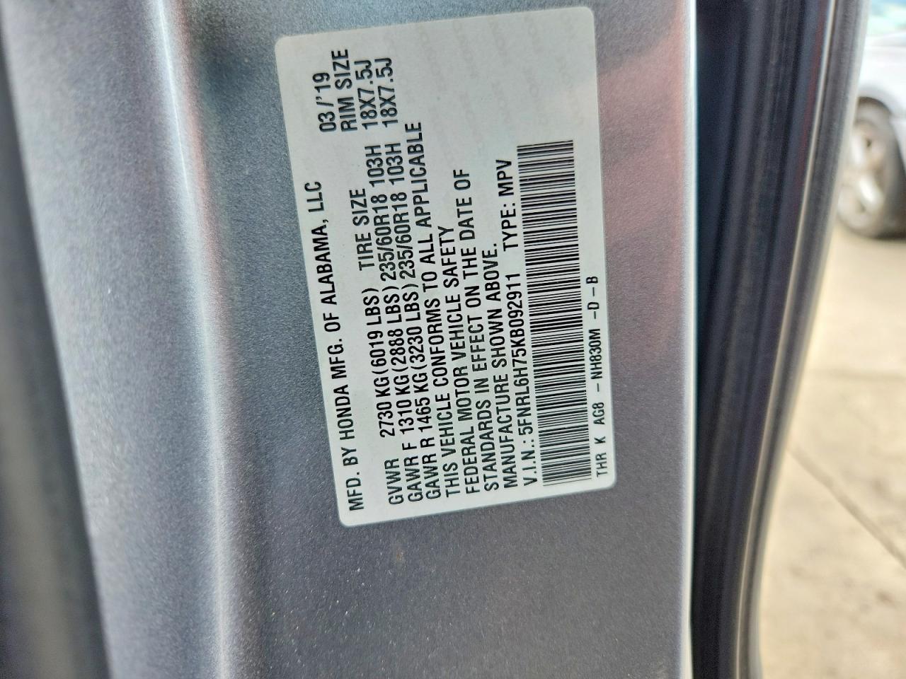 Honda Odyssey Exl